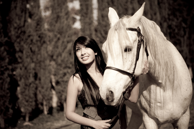 Jackie & her white horse prince - photo by Sam.jpg